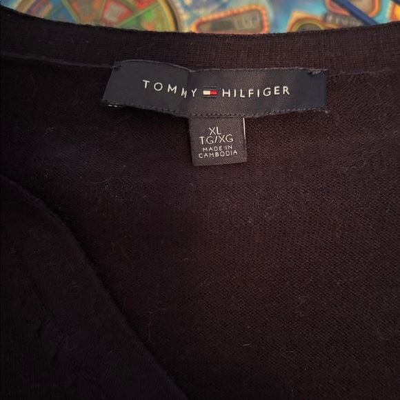 TOMMY HILFIGER Polka Dot Cotton Sweater, Size XL - Picture 5 of 8